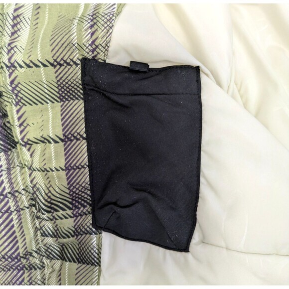 Oakley Womens Snowboard Ski Jacket Medium Green Purple Plaid Thick No Hood - Picture 13 of 15